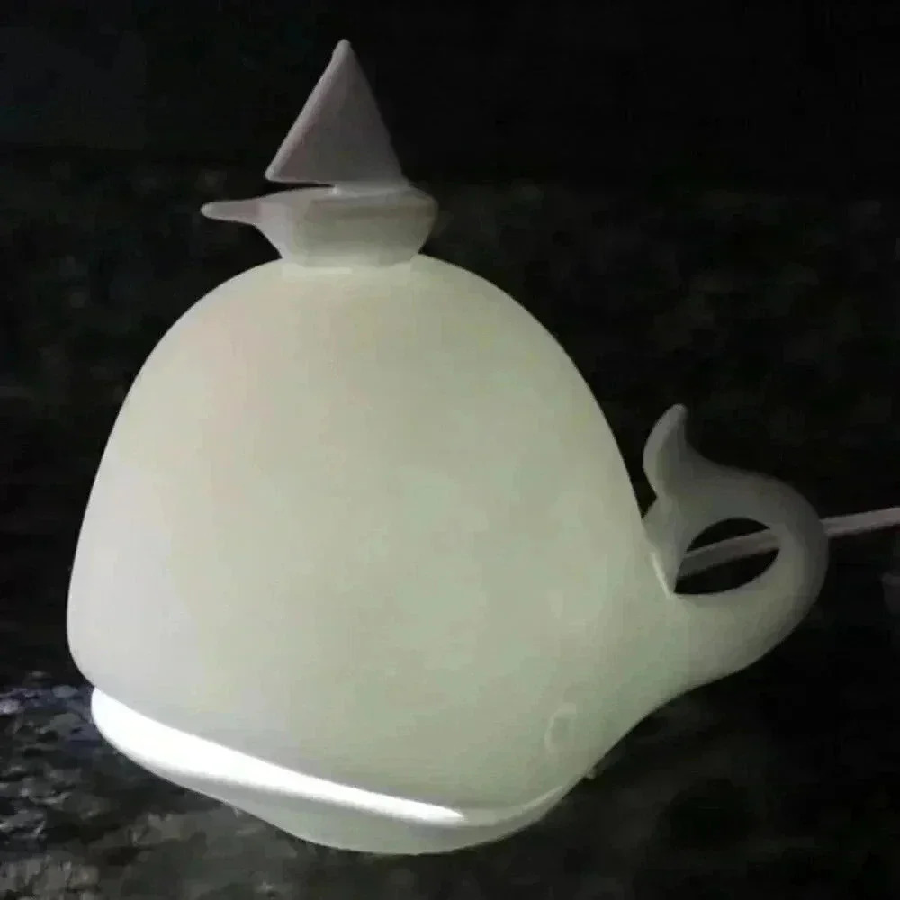 Night Light Whale Accent Lighting Ceramic Ocean